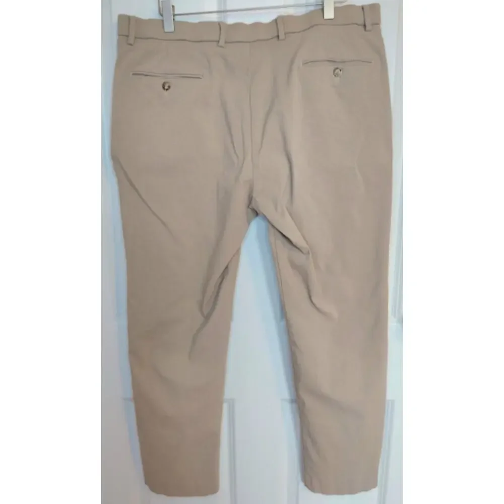 Tommy Hilfiger Mens TH Flex Modern Fit Performance Dress Pants Khaki 39x29 Golf